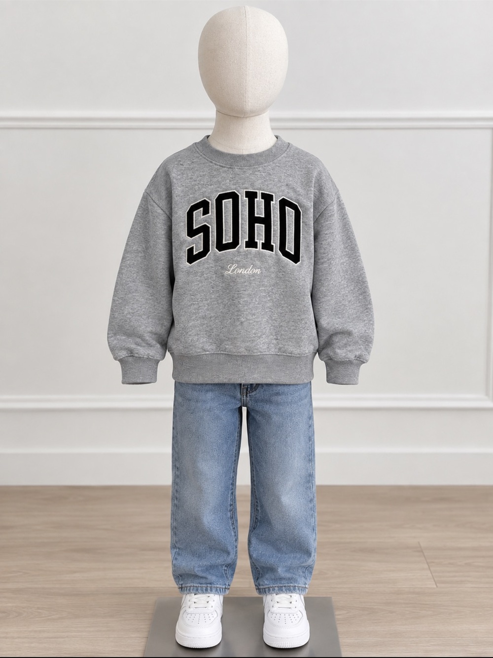 H&M Grey SOHO Logo Sweatshirt for Kids